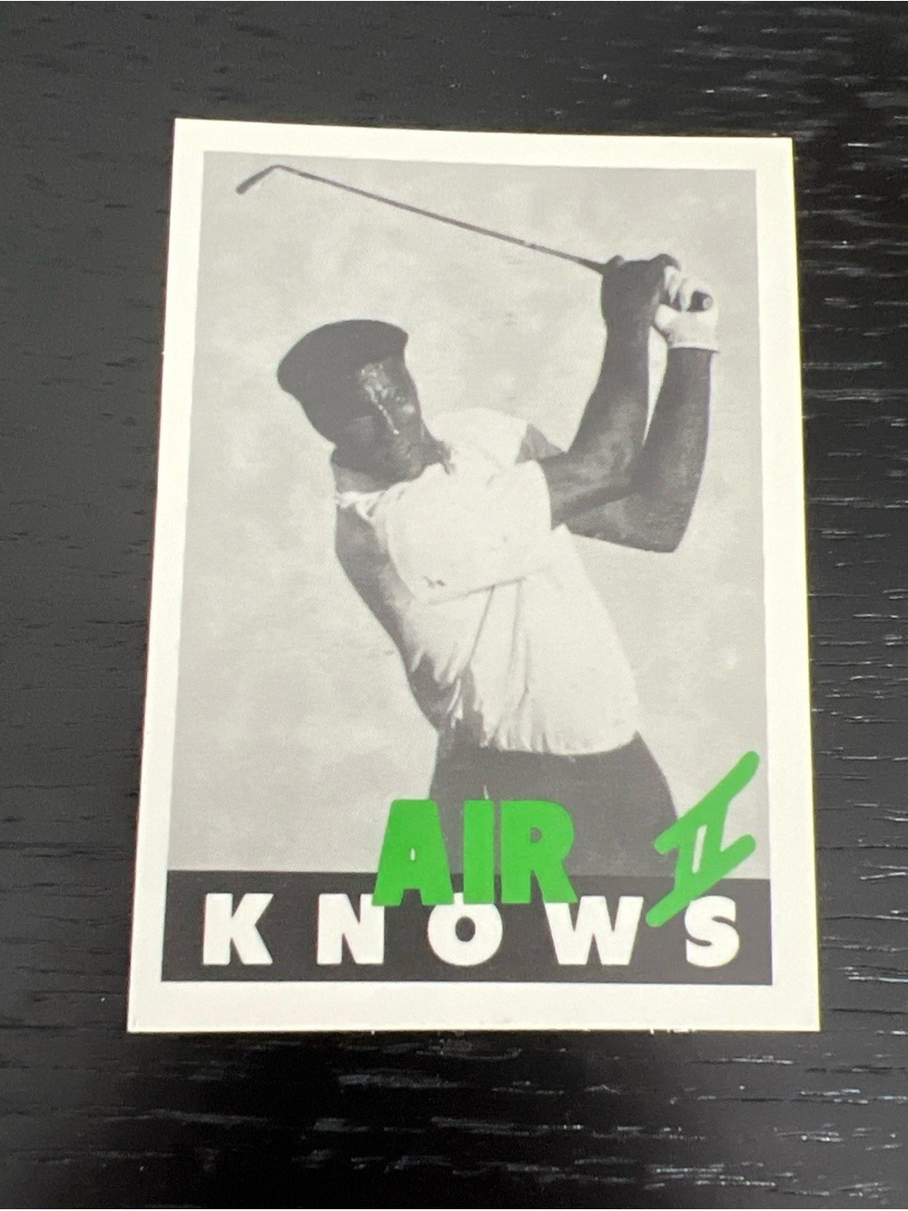 Jordan AIR Knows trading card — Green and Black